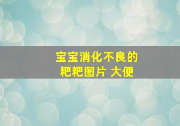 宝宝消化不良的粑粑图片 大便